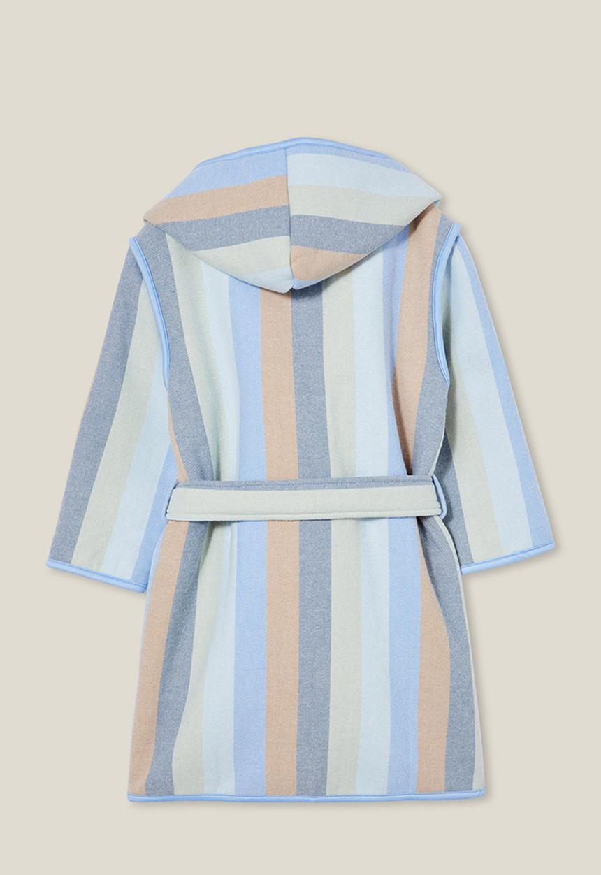 Cotton On - Boys flannel hooded gown - multi/candy stripe