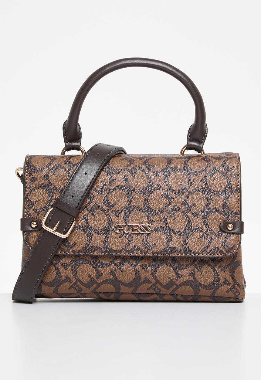 GUESS - Castalia top handle crossbody - cocoa