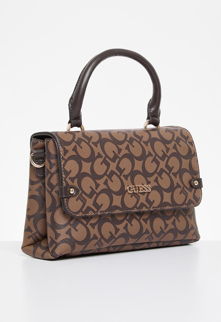 GUESS - Castalia top handle crossbody - cocoa