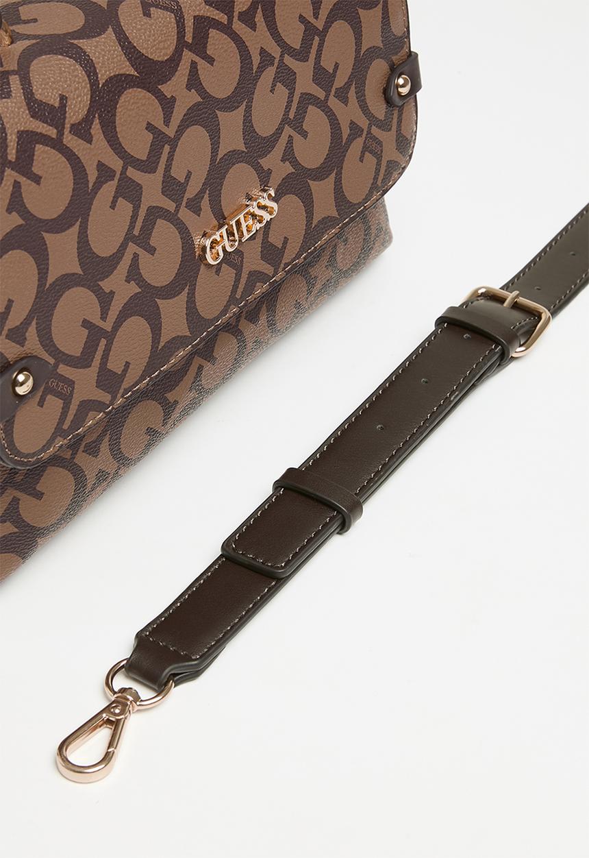 GUESS - Castalia top handle crossbody - cocoa