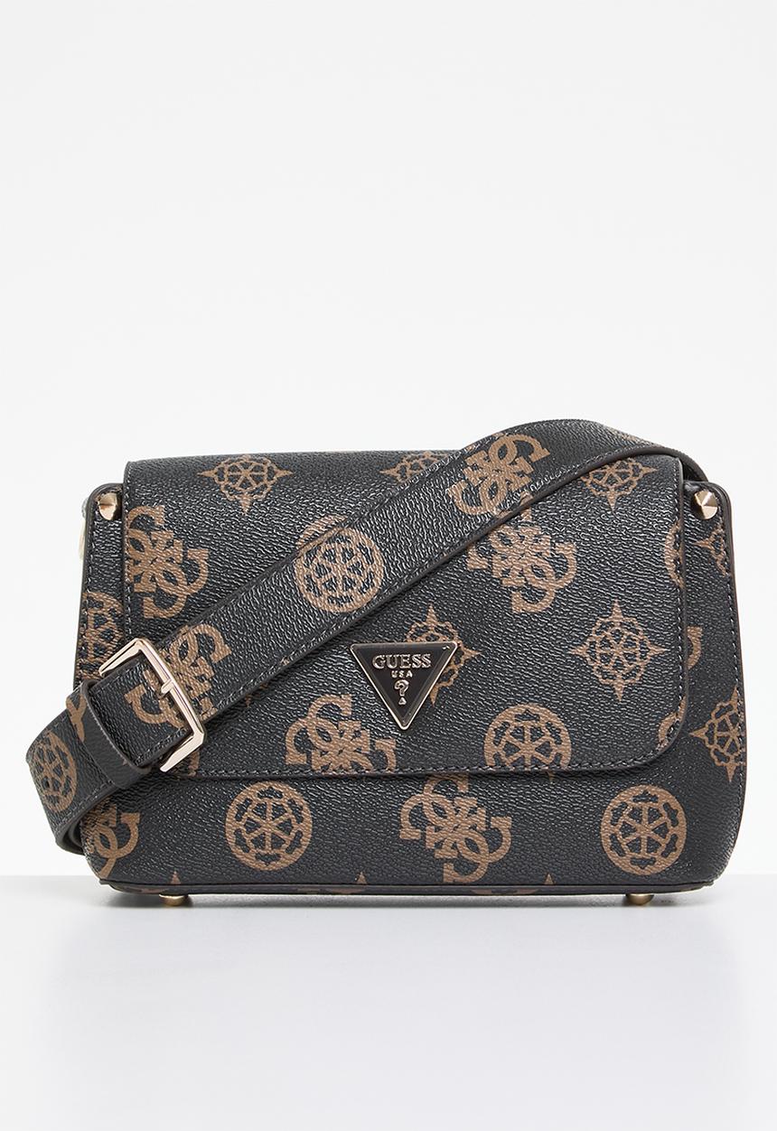 GUESS - Meridian flap shoulder bag - brown