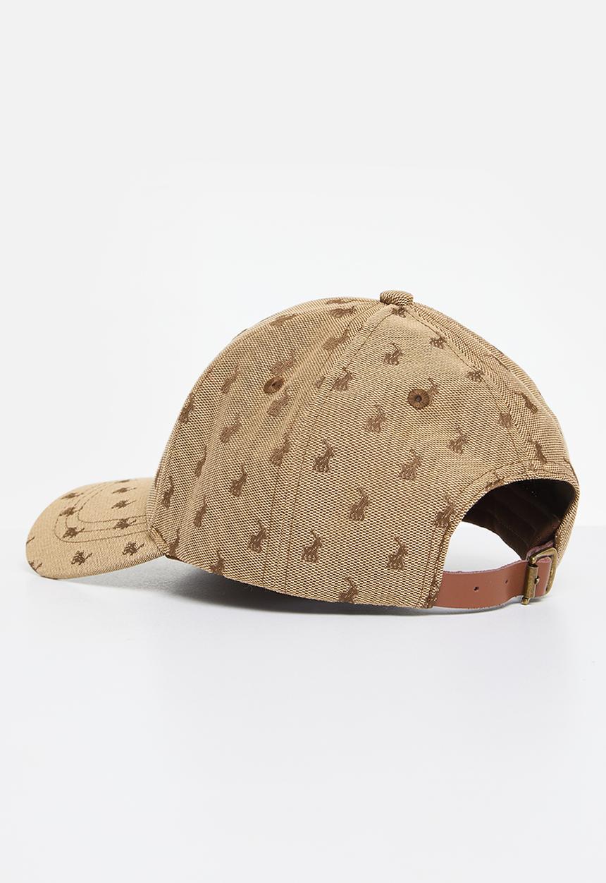 POLO - 6 Panel jacquard monogram peak - stone 