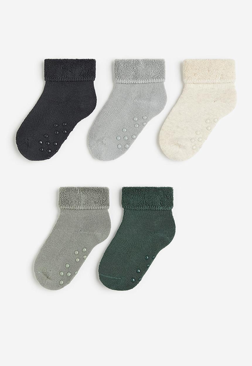 H&M - 5-Pack anti-slip terry socks - multi 