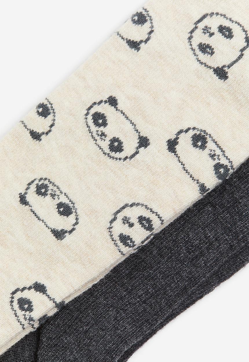 H&M - 2-Pack tights - light beige pandas