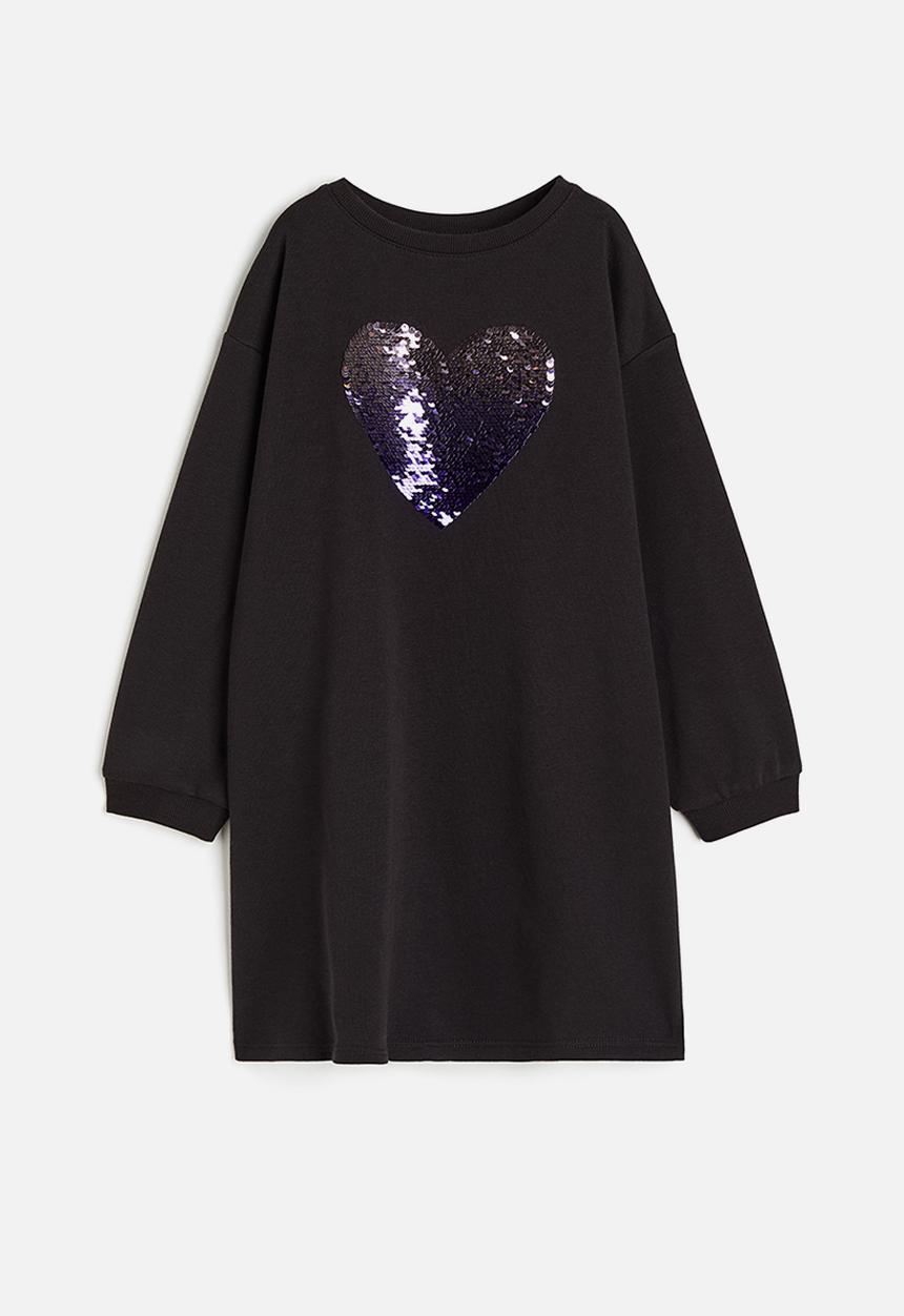 H&M - Sequin-detail dress - black