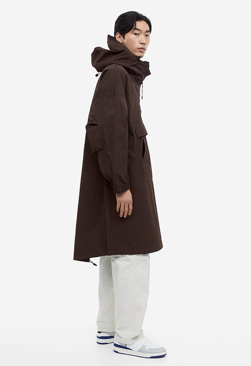 H&M - Oversized parka - dark brown