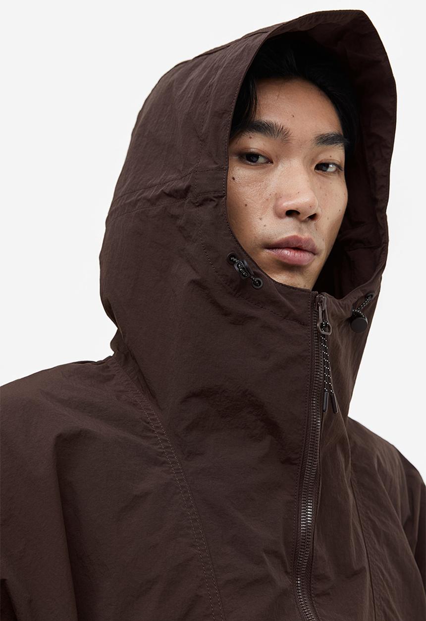 H&M - Oversized parka - dark brown