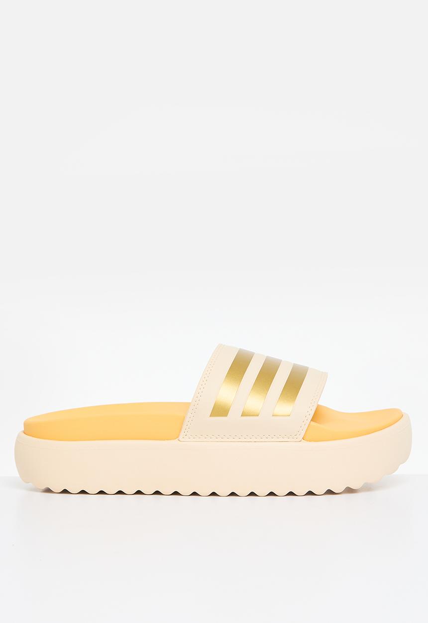 adidas Originals - Adilette platform - crystal sand/gold met./semi spark
