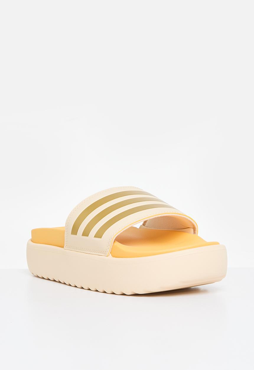 adidas Originals - Adilette platform - crystal sand/gold met./semi spark