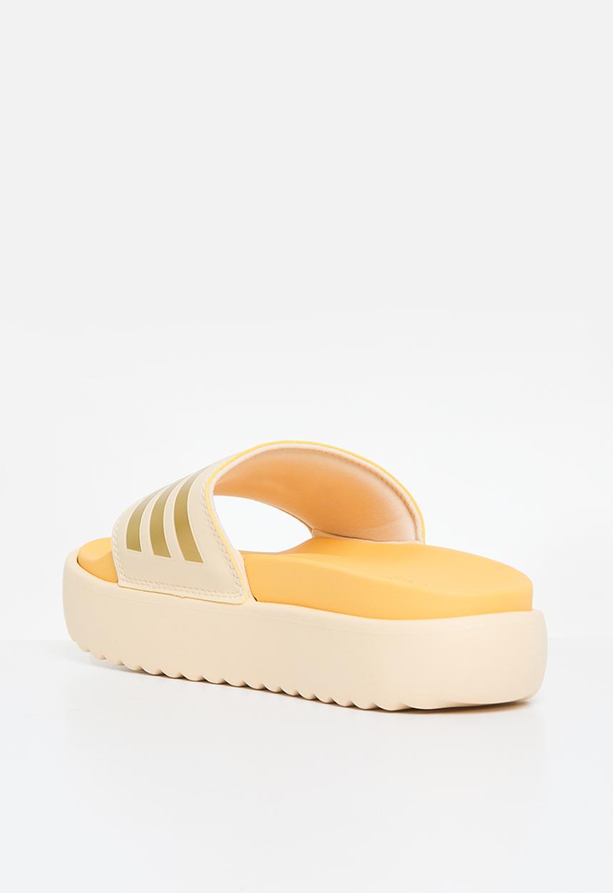 adidas Originals - Adilette platform - crystal sand/gold met./semi spark