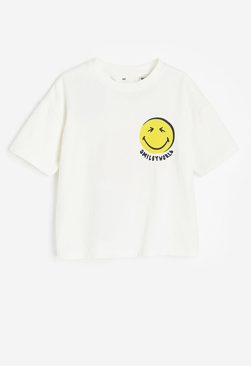 H&M - Oversized printed T-shirt - white