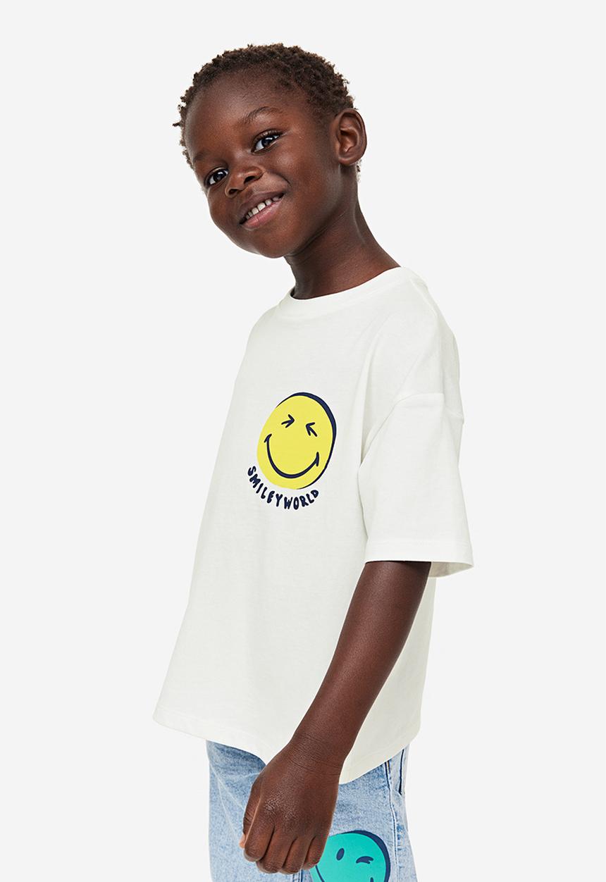 H&M - Oversized printed T-shirt - white