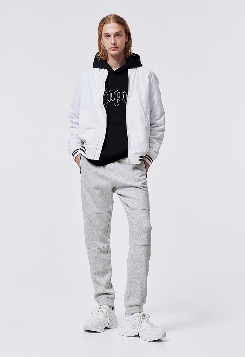 H&M - Slim fit sweatpants - light grey marl 