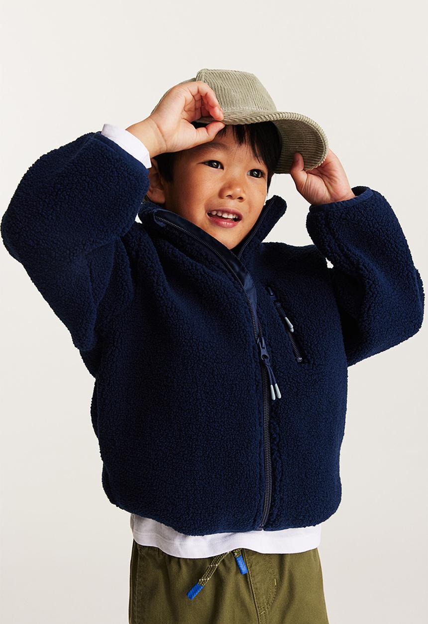 H&M - Teddy jacket - navy blue
