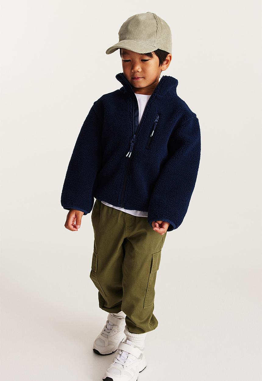 H&M - Teddy jacket - navy blue