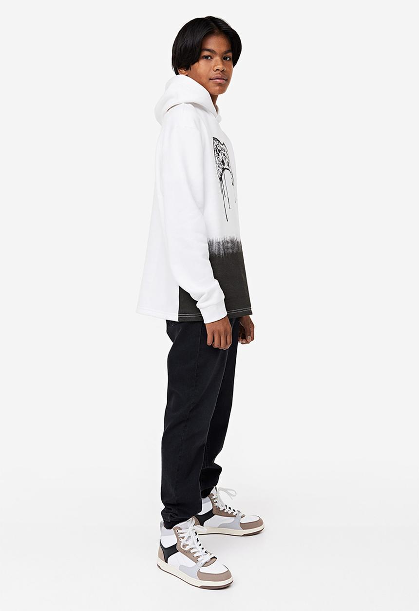 H&M - Printed hoodie - white