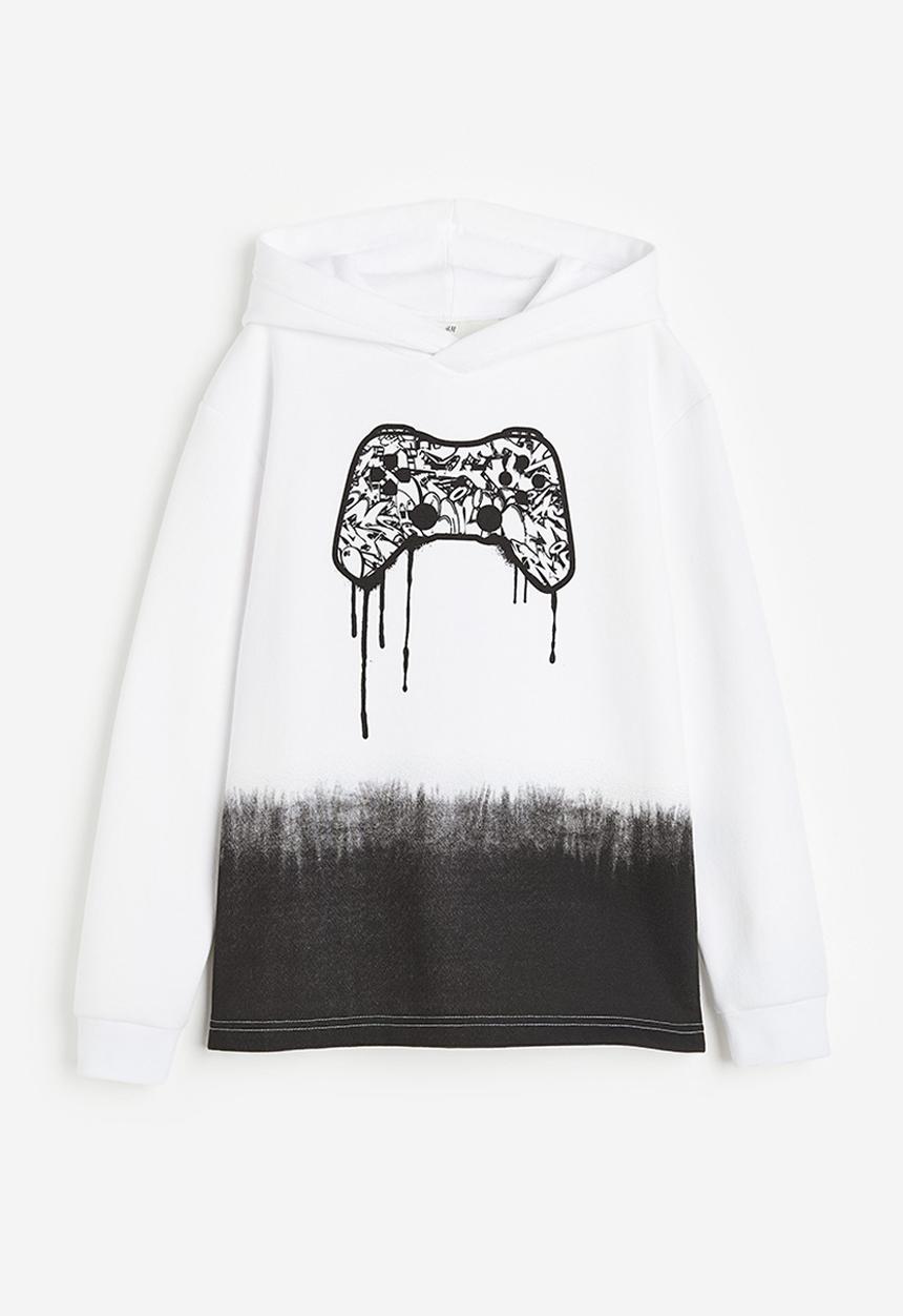 H&M - Printed hoodie - white