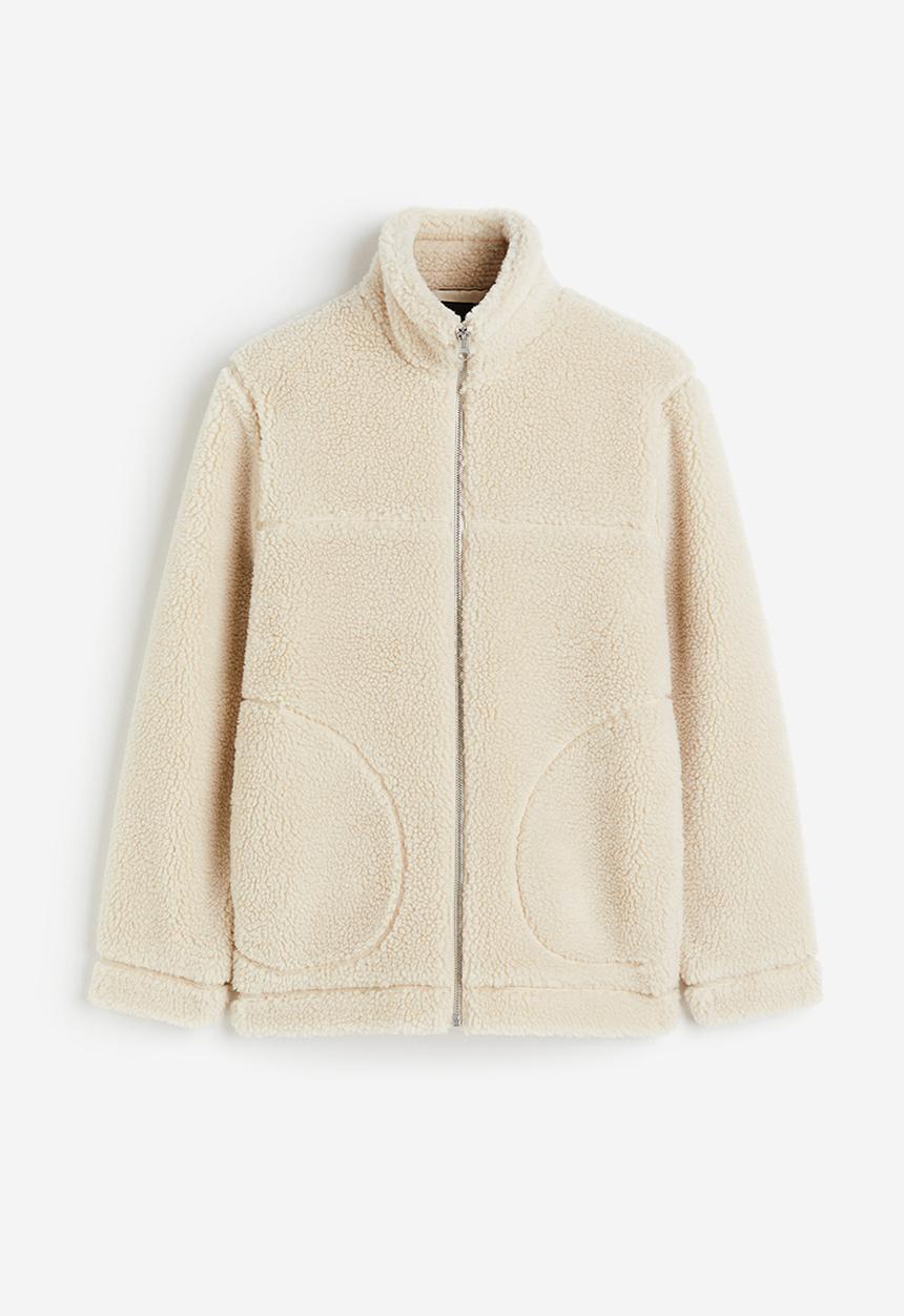 H&M - Regular fit teddy jacket - light beige