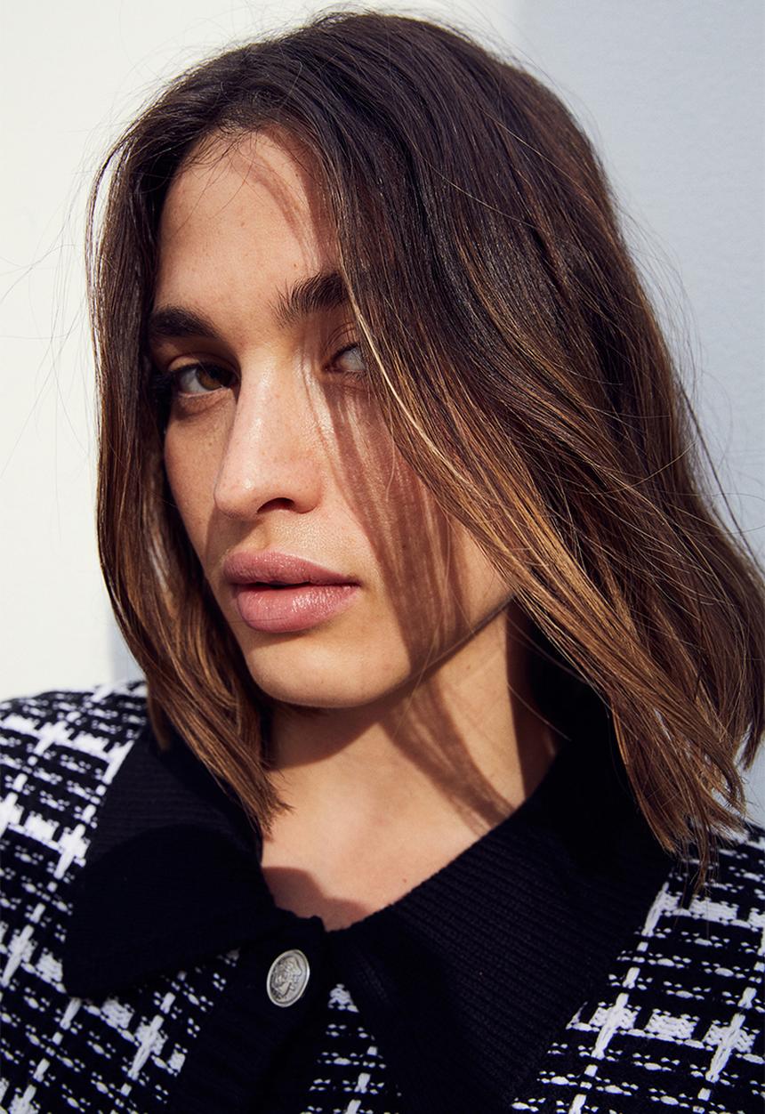 H&M - Collared cardigan - black checked