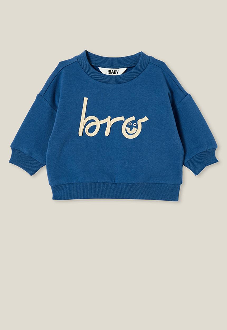 Cotton On - Alma drop shoulder sweater - petty blue/bro