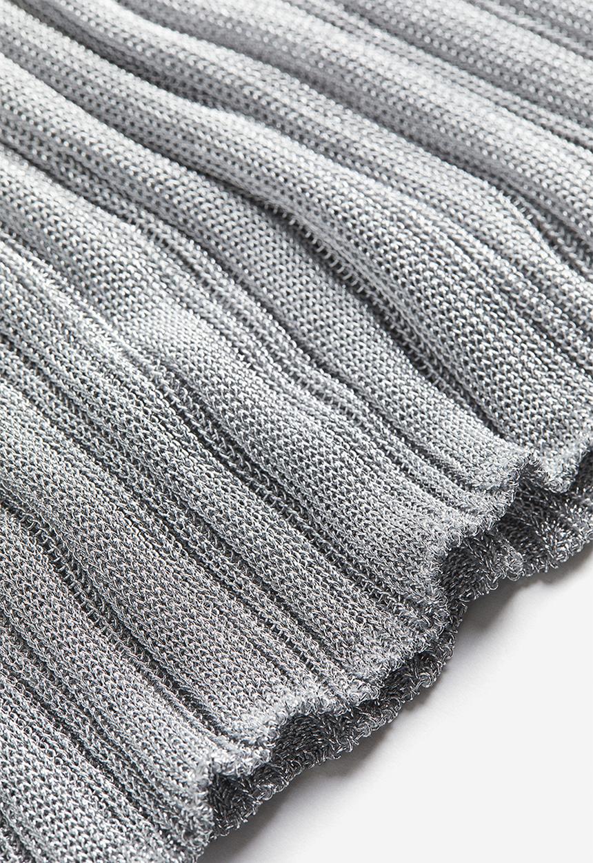 H&M - Shimmering rib-knit jumper - silver