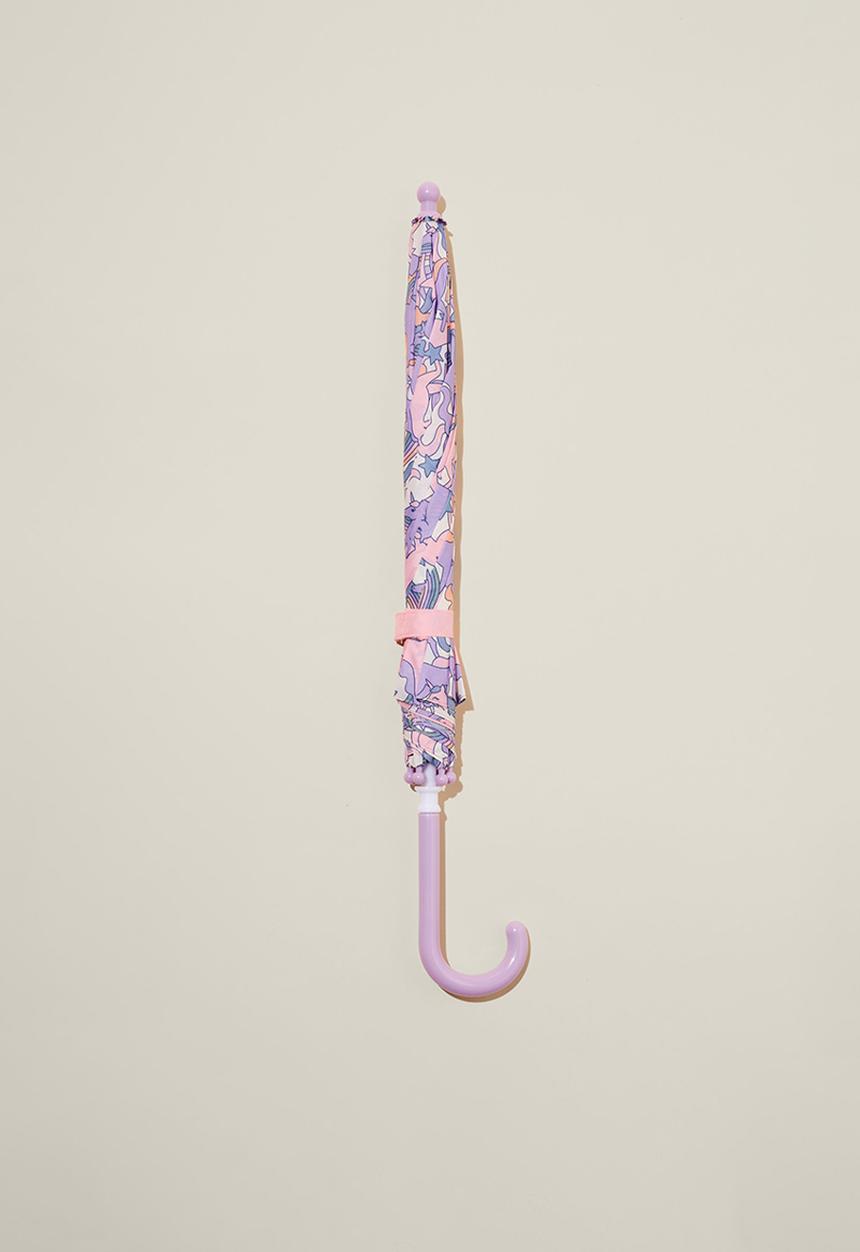 Cotton On - Kids rainy day umbrella - blush pink/unicorns & rainbows