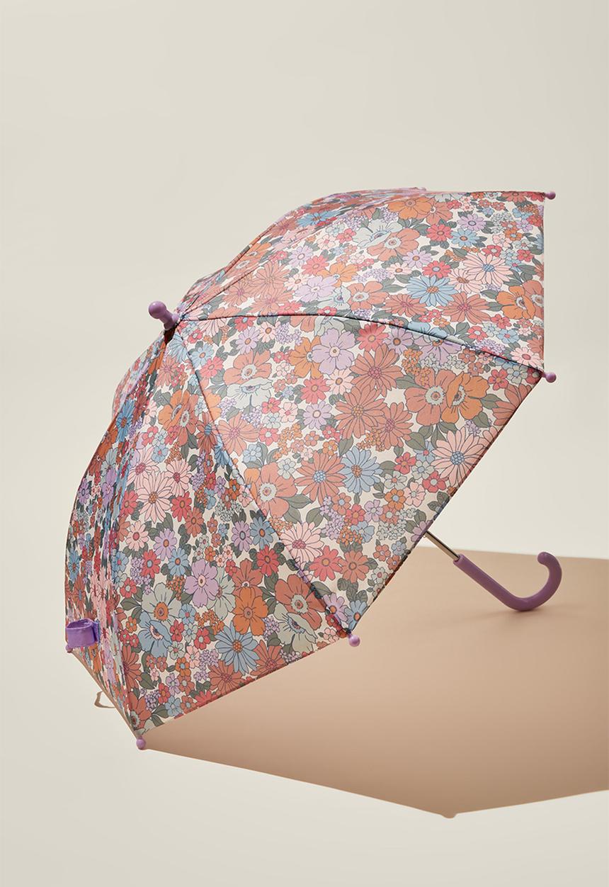 Cotton On - Kids rainy day umbrella - quinn floral/lilac drop