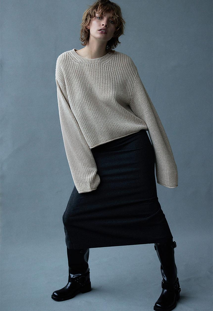 H&M - Jumper - light beige
