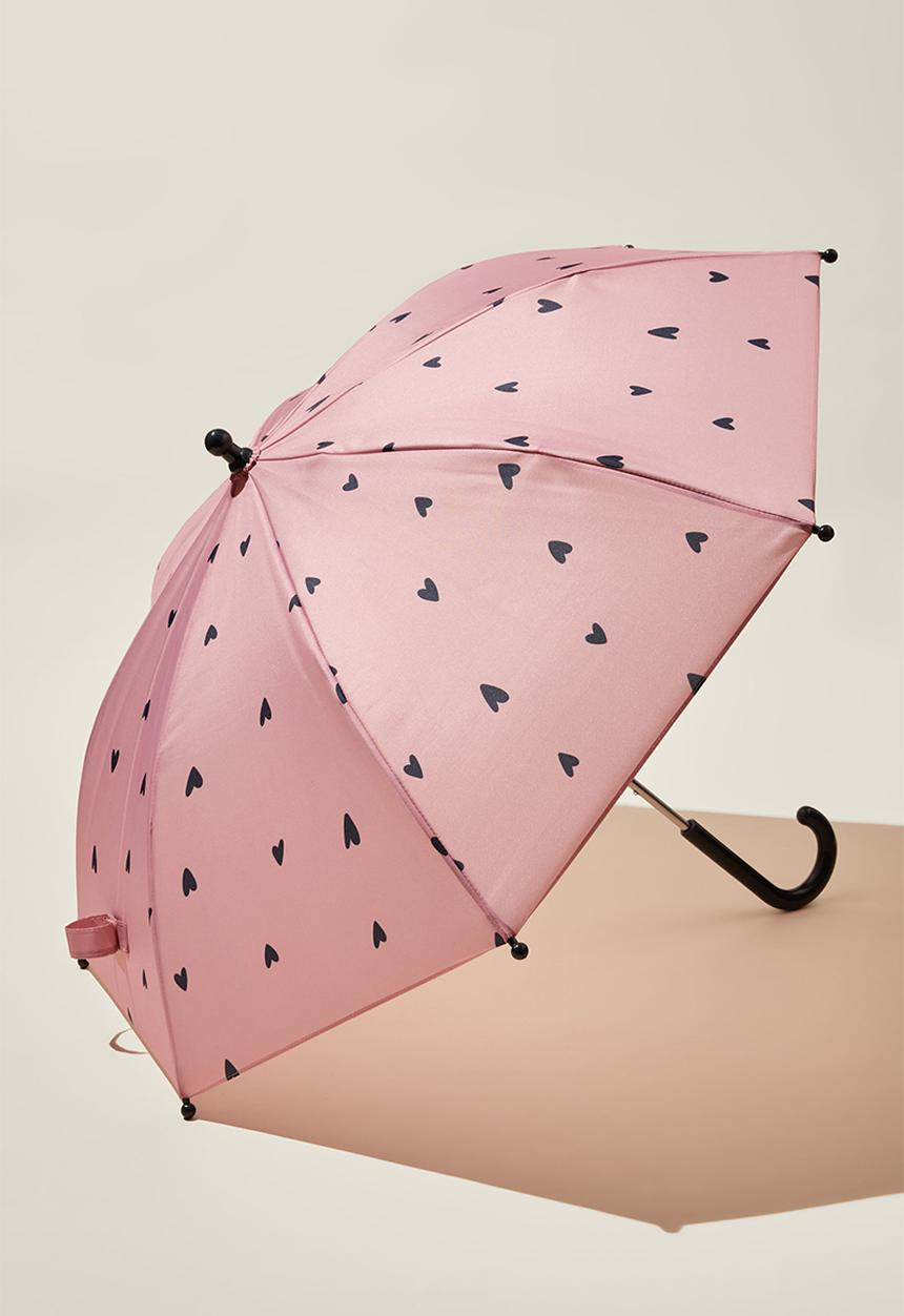 Cotton On - Kids rainy day umbrella - zephyr/ditsy hearts