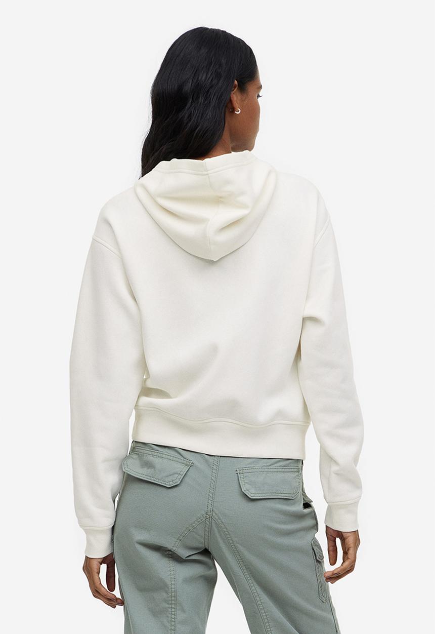 H&M - Printed hoodie - cream colorado