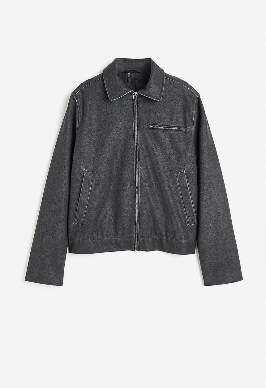 H&M - Coated jacket - dark grey