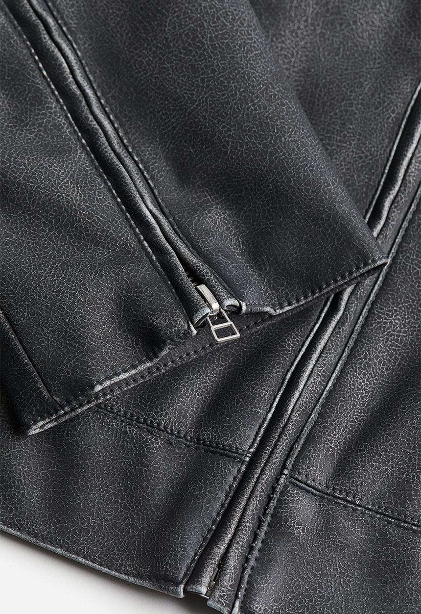 H&M - Coated jacket - dark grey
