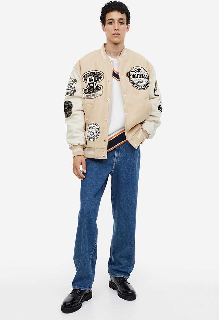 H&M - Loose fit baseball jacket - beige