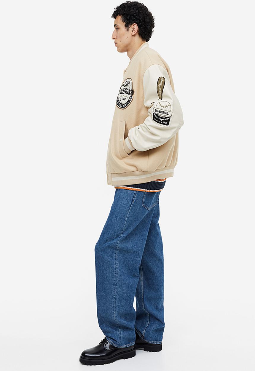 H&M - Loose fit baseball jacket - beige