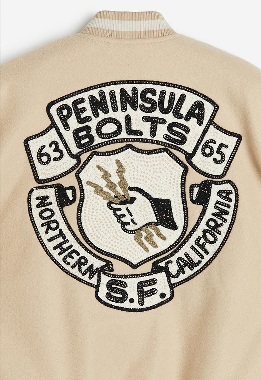 H&M - Loose fit baseball jacket - beige