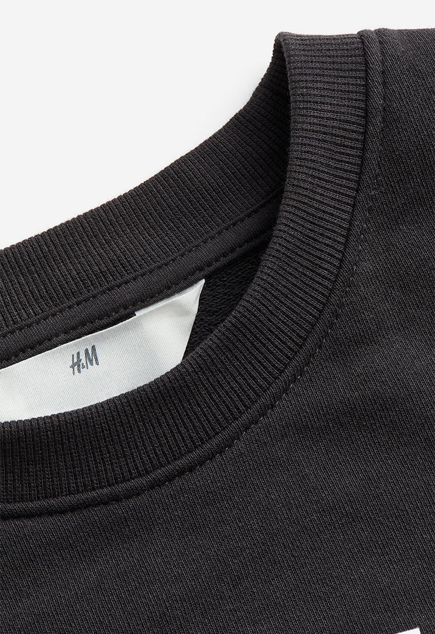 H&M - Printed sweatshirt - black