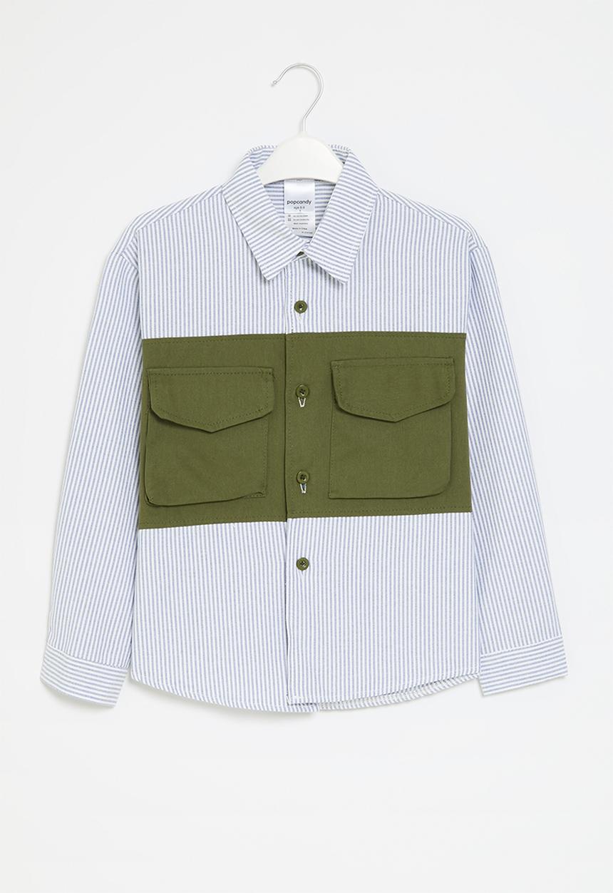 Pop Candy - Utility shirt - blue & green