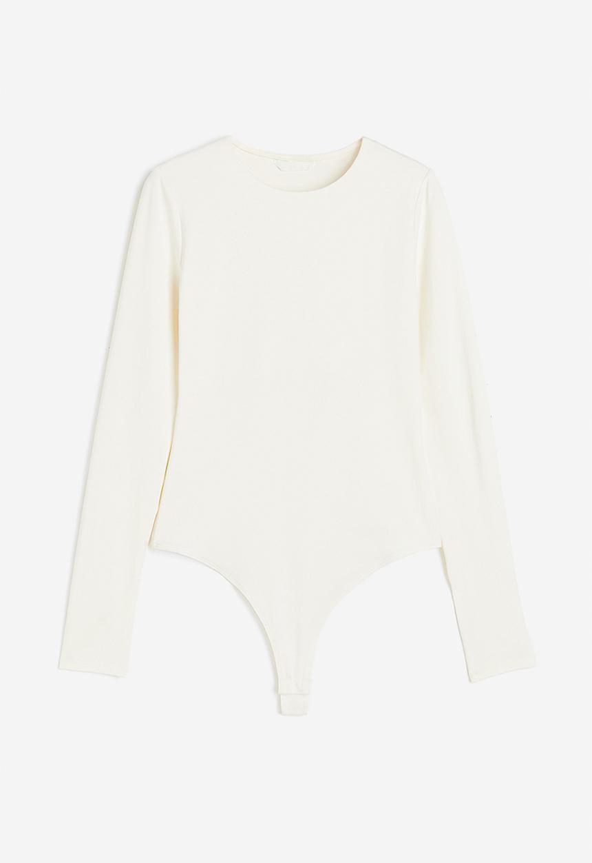 H&M - Jersey thong body - cream