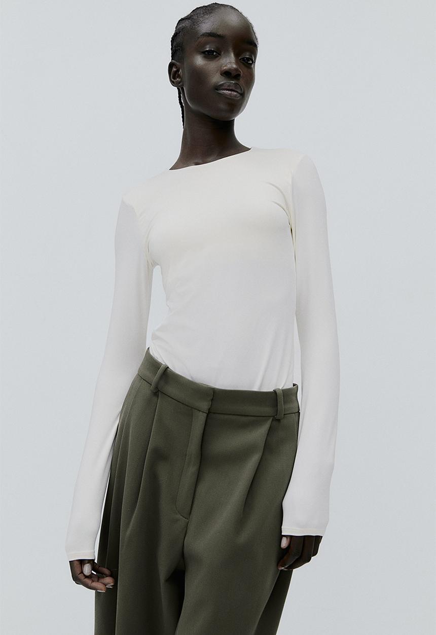 H&M - Jersey thong body - cream