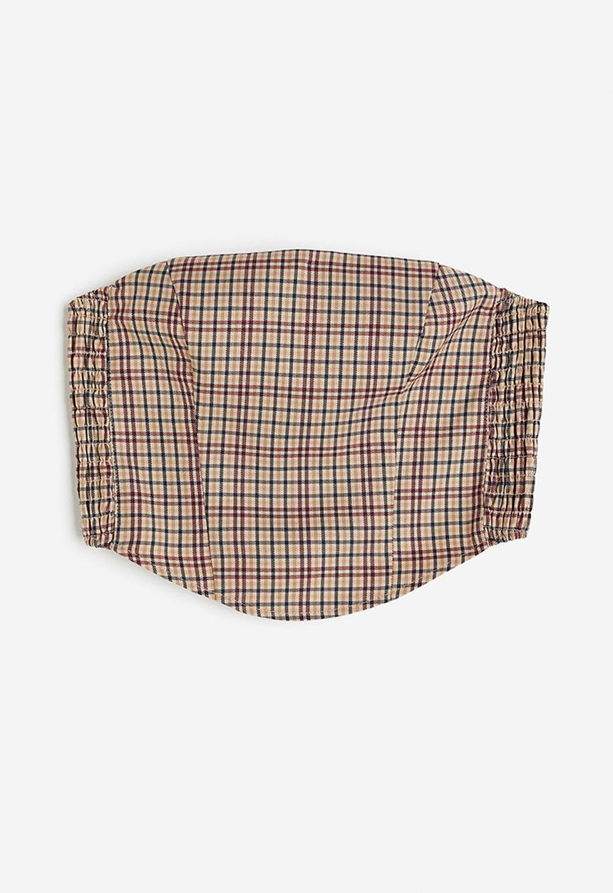 H&M - Corset top - beige/checked 