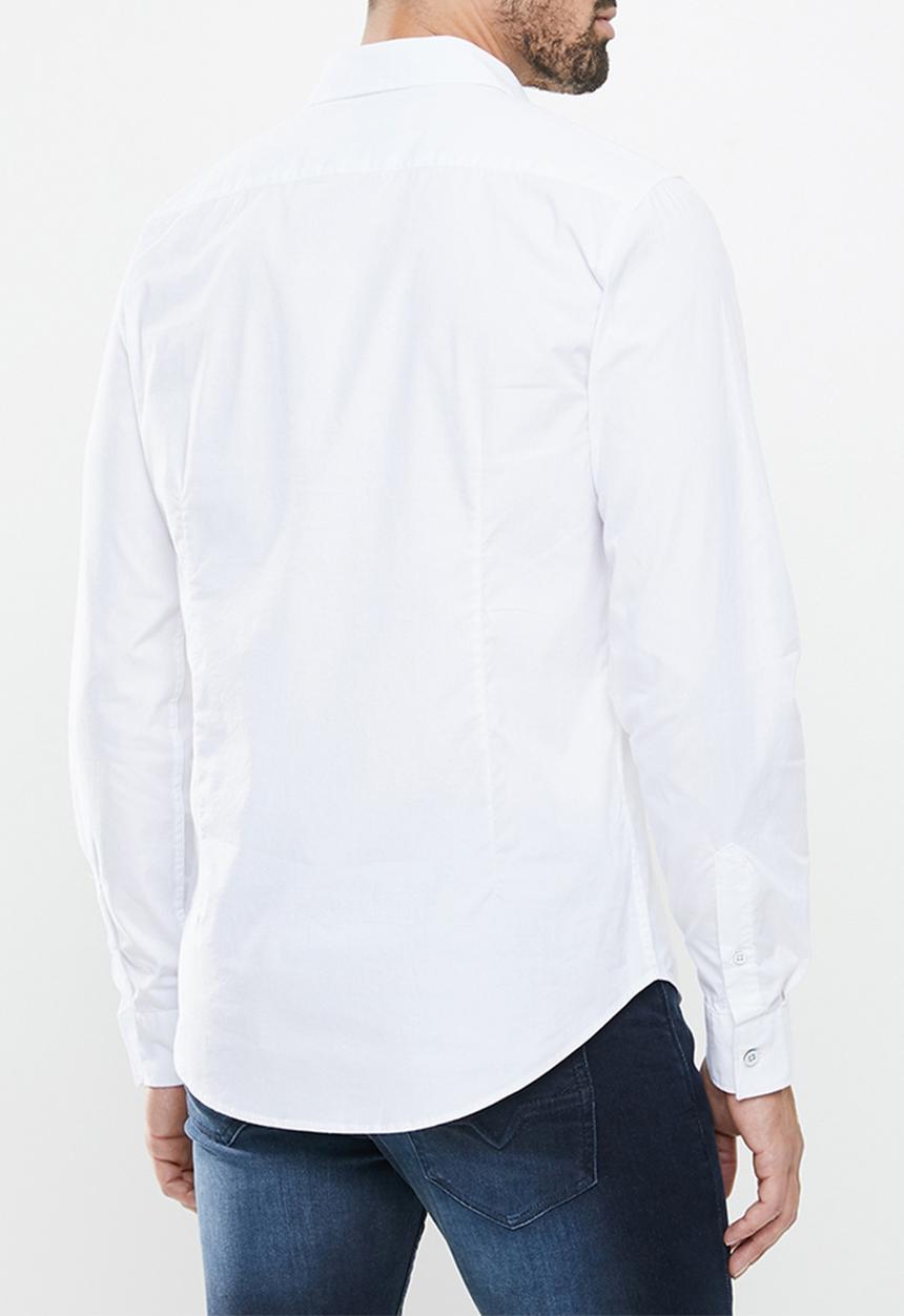 GUESS - Guess core poplin long sleeve shirt - white