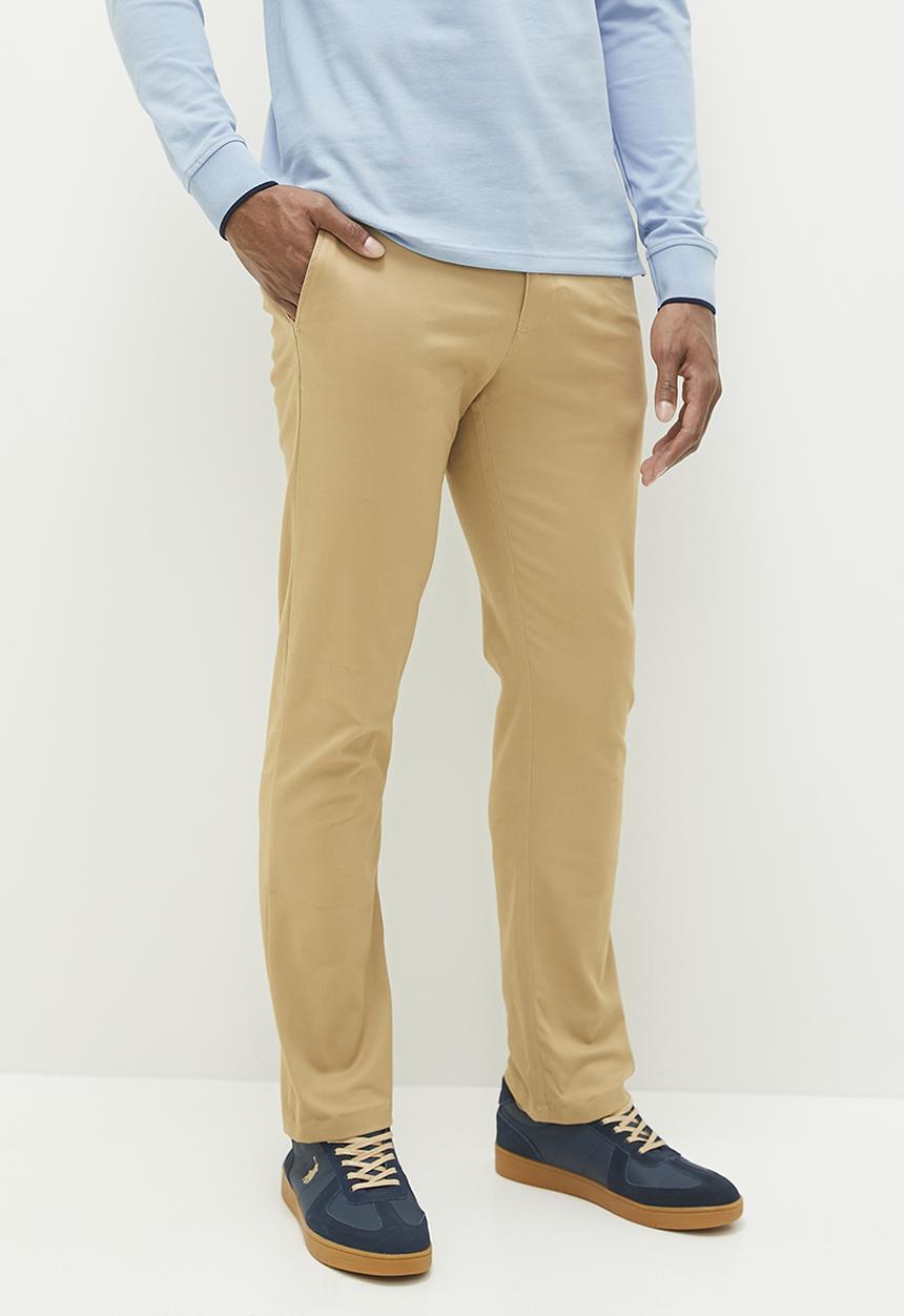 POLO - Mens milan straight leg pant - khaki 