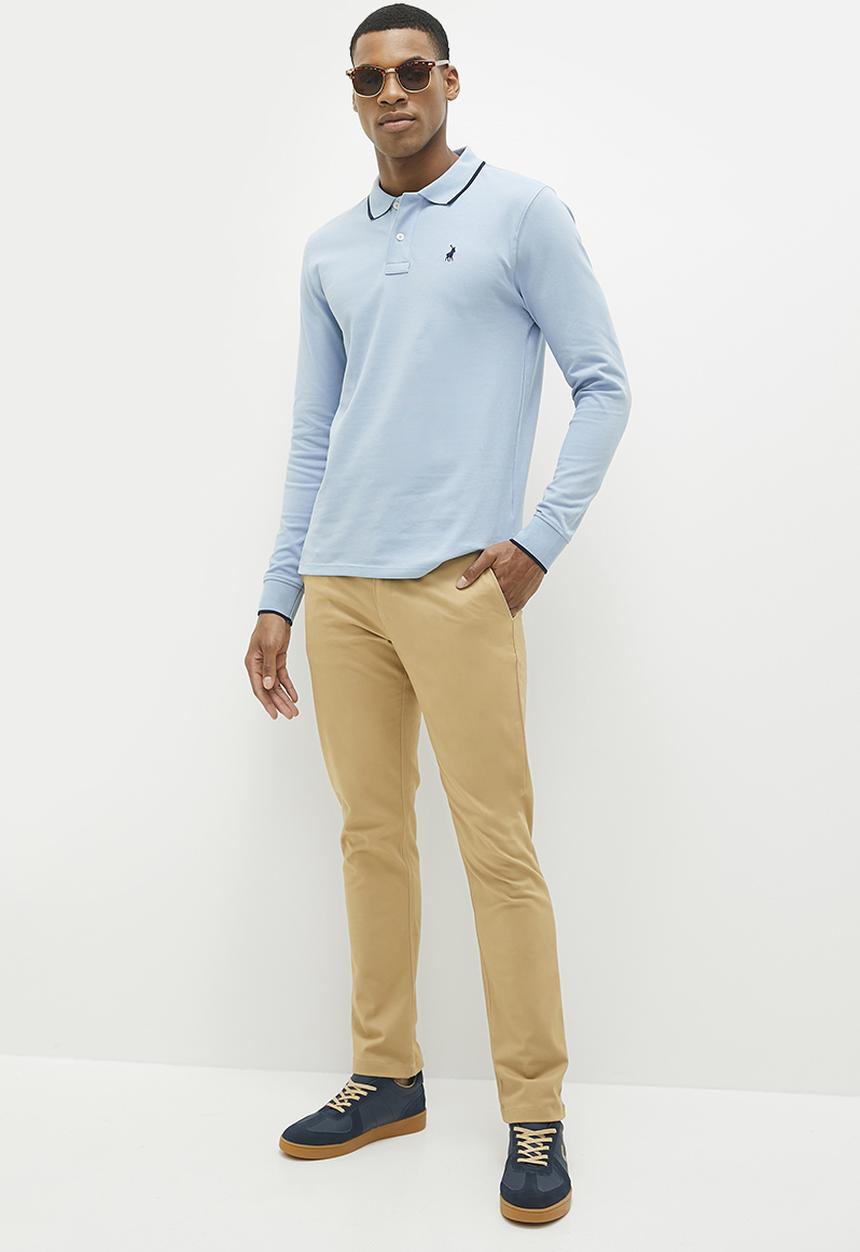 POLO - Mens milan straight leg pant - khaki 