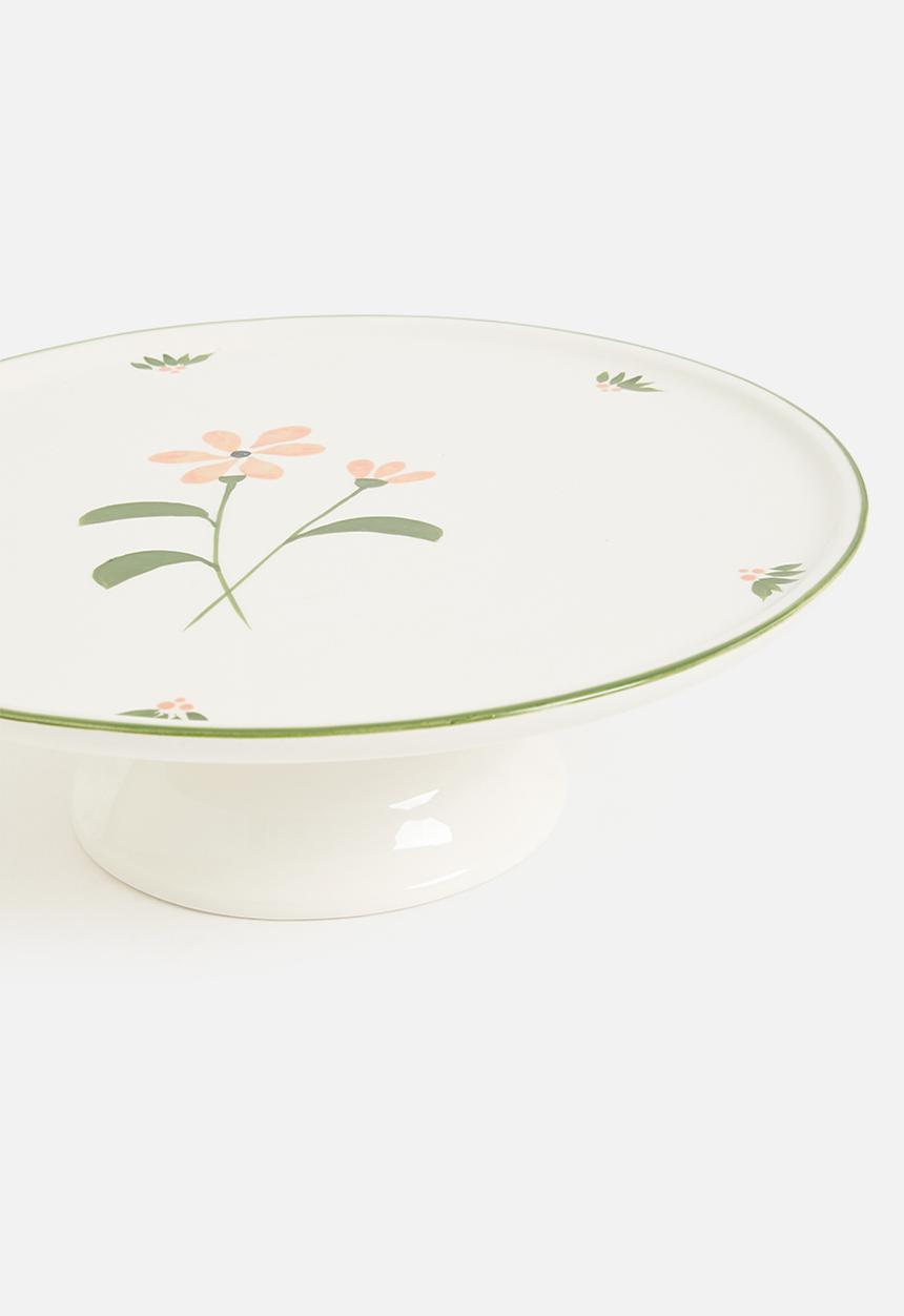 Urchin Art - Amai Cake Stand - Neutral & Green 