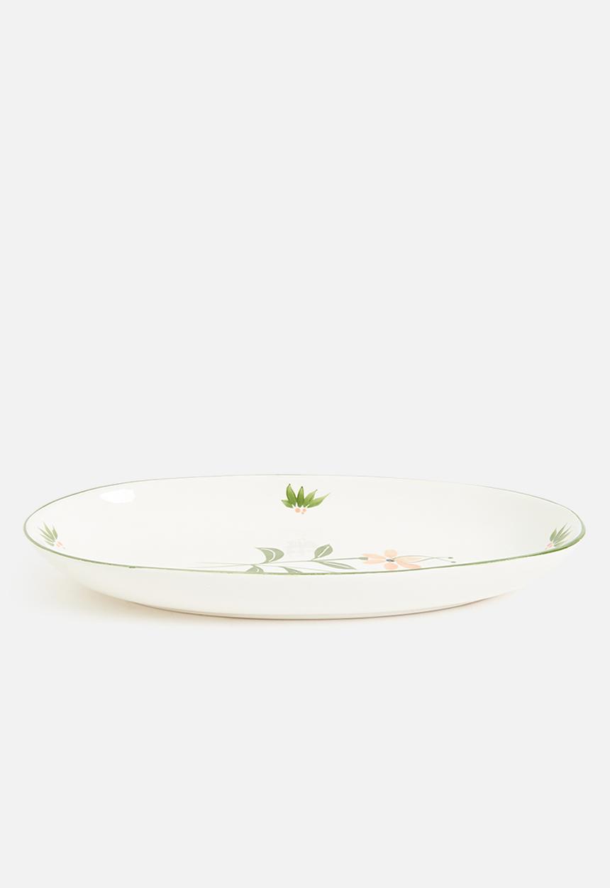 Urchin Art - Amai Long Platter - Neutral & Green 