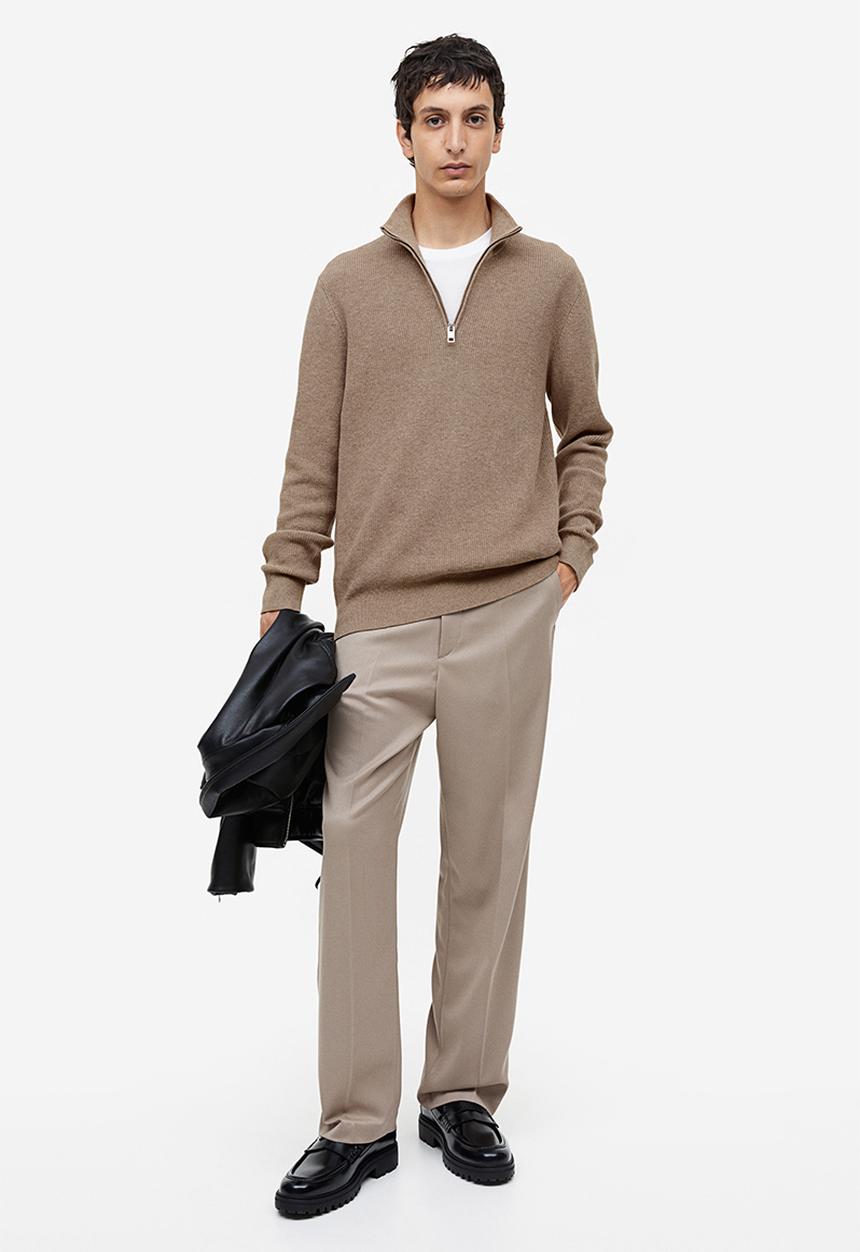 H&M - Slim fit jumper - dark beige