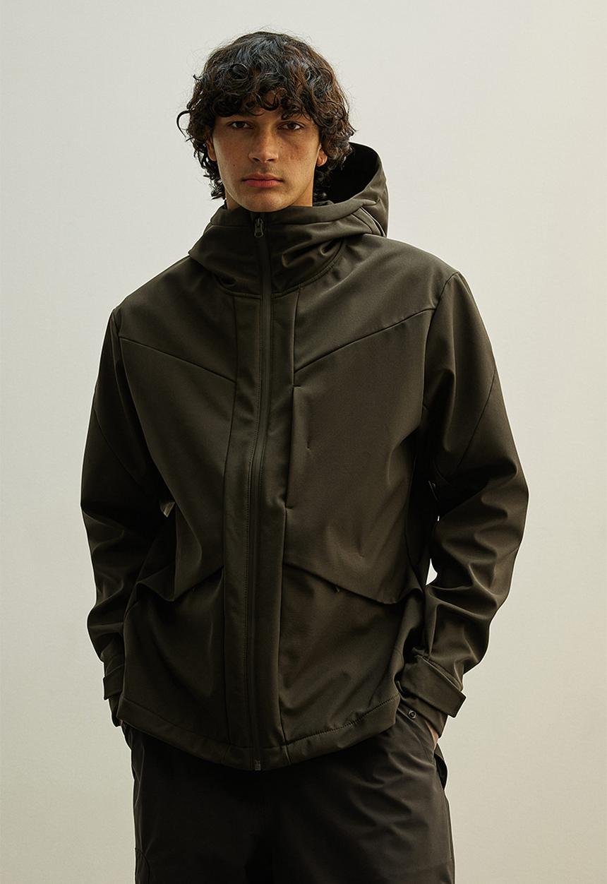H&M - Water-repellent softshell jacket - dark khaki green