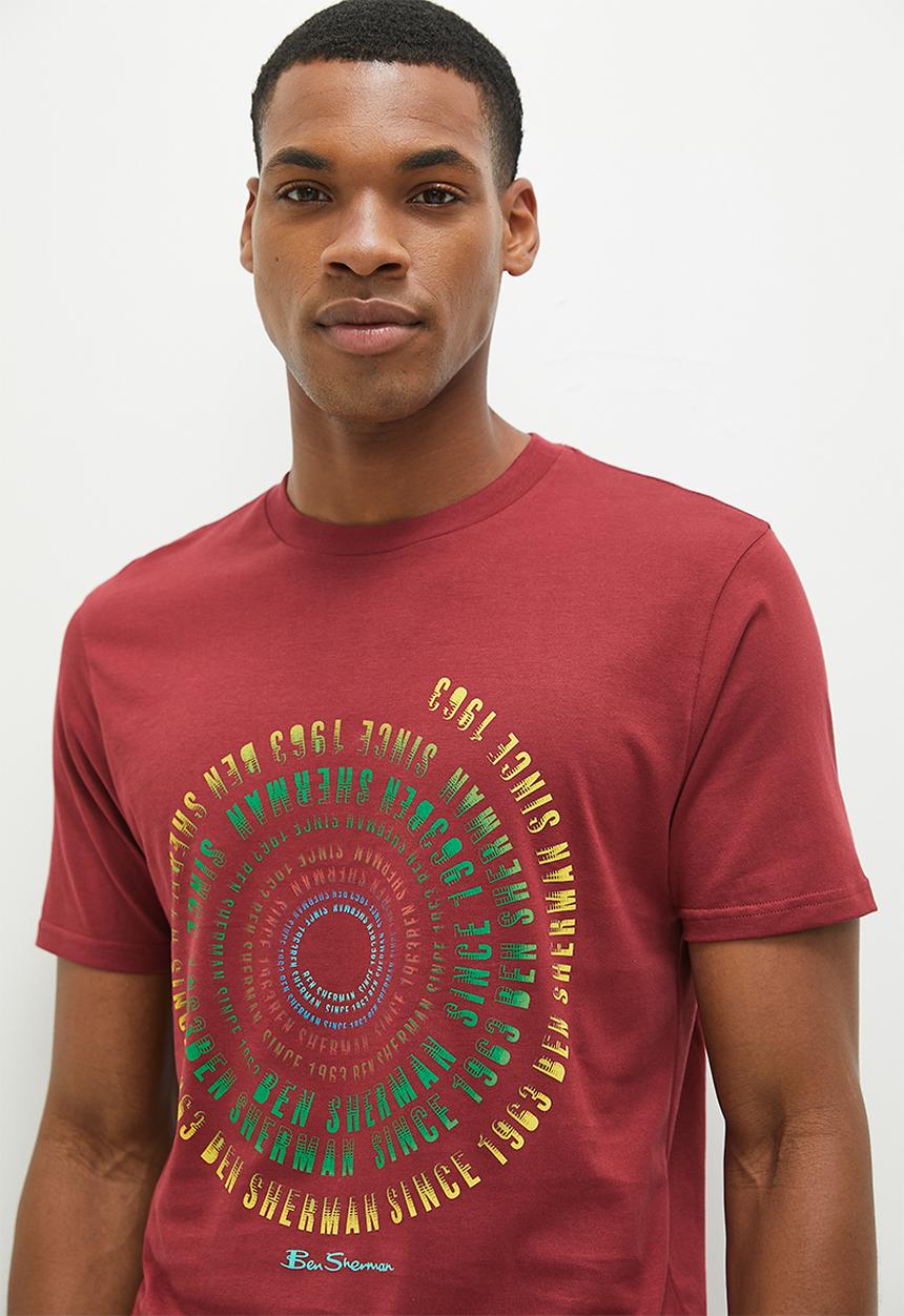 Ben Sherman - Swirl Target Tee-Shirt - Berry