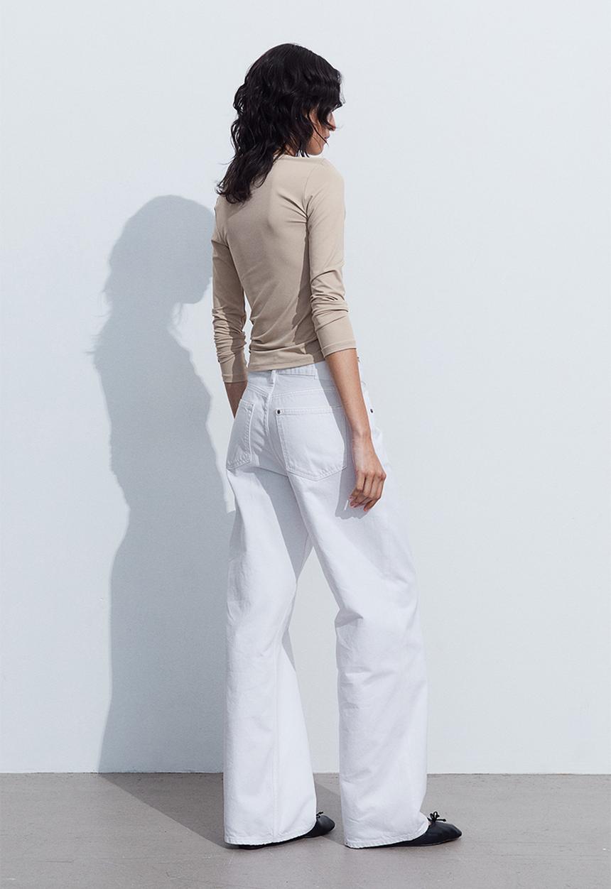 H&M - Jersey top - beige