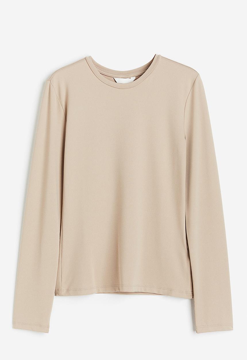 H&M - Jersey top - beige